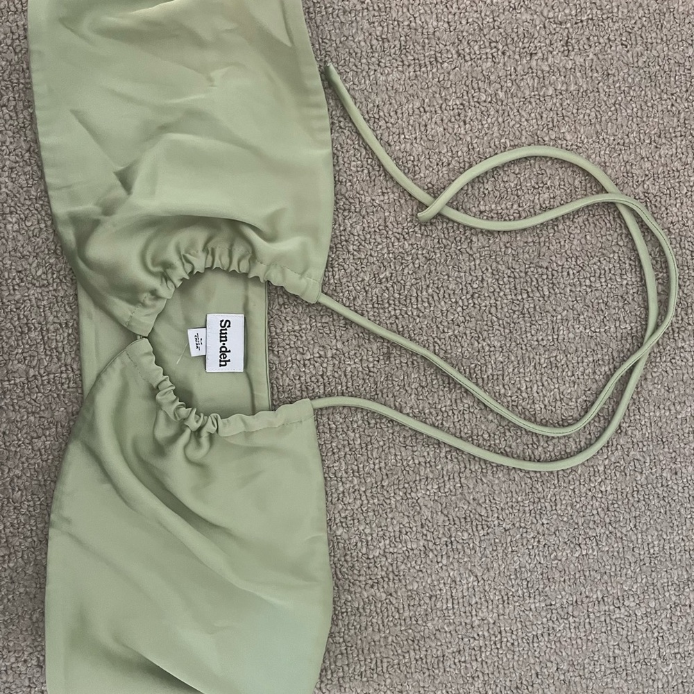 Sun-deh Sage Green Halter Top